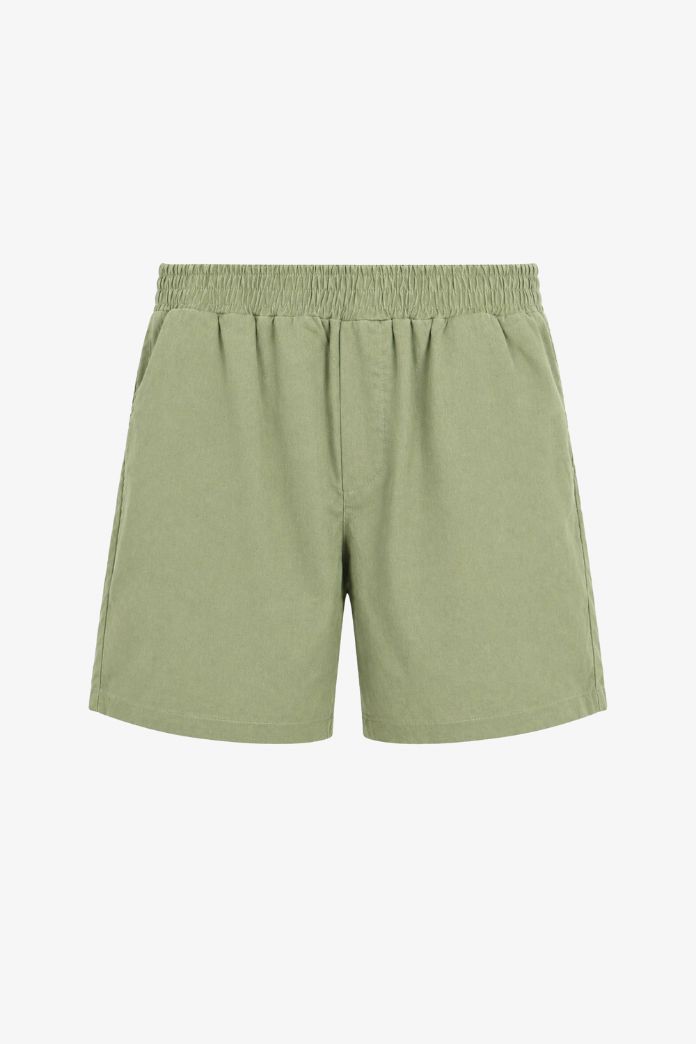 Short Mahina, em Linho - Verde Oliva